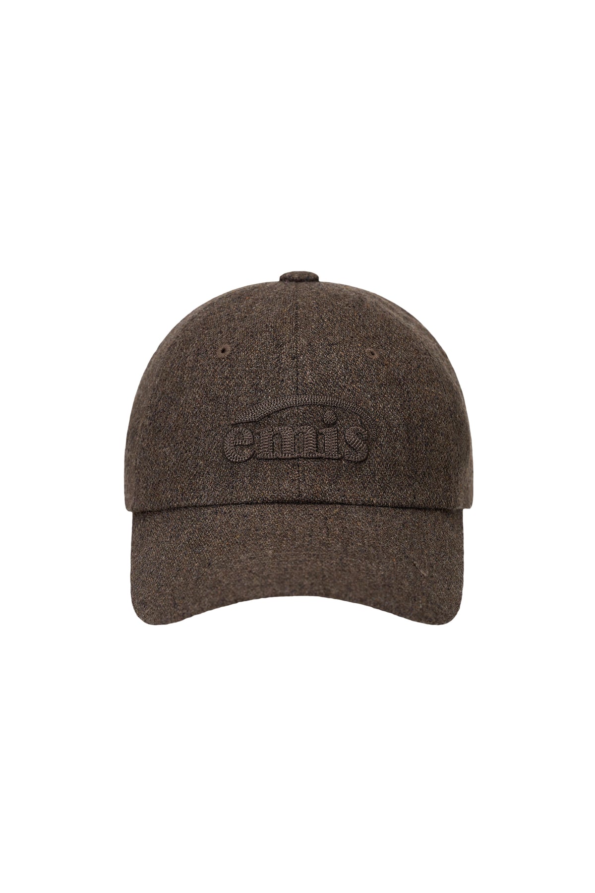 Emis Chain Logo Wool Cap-Brown