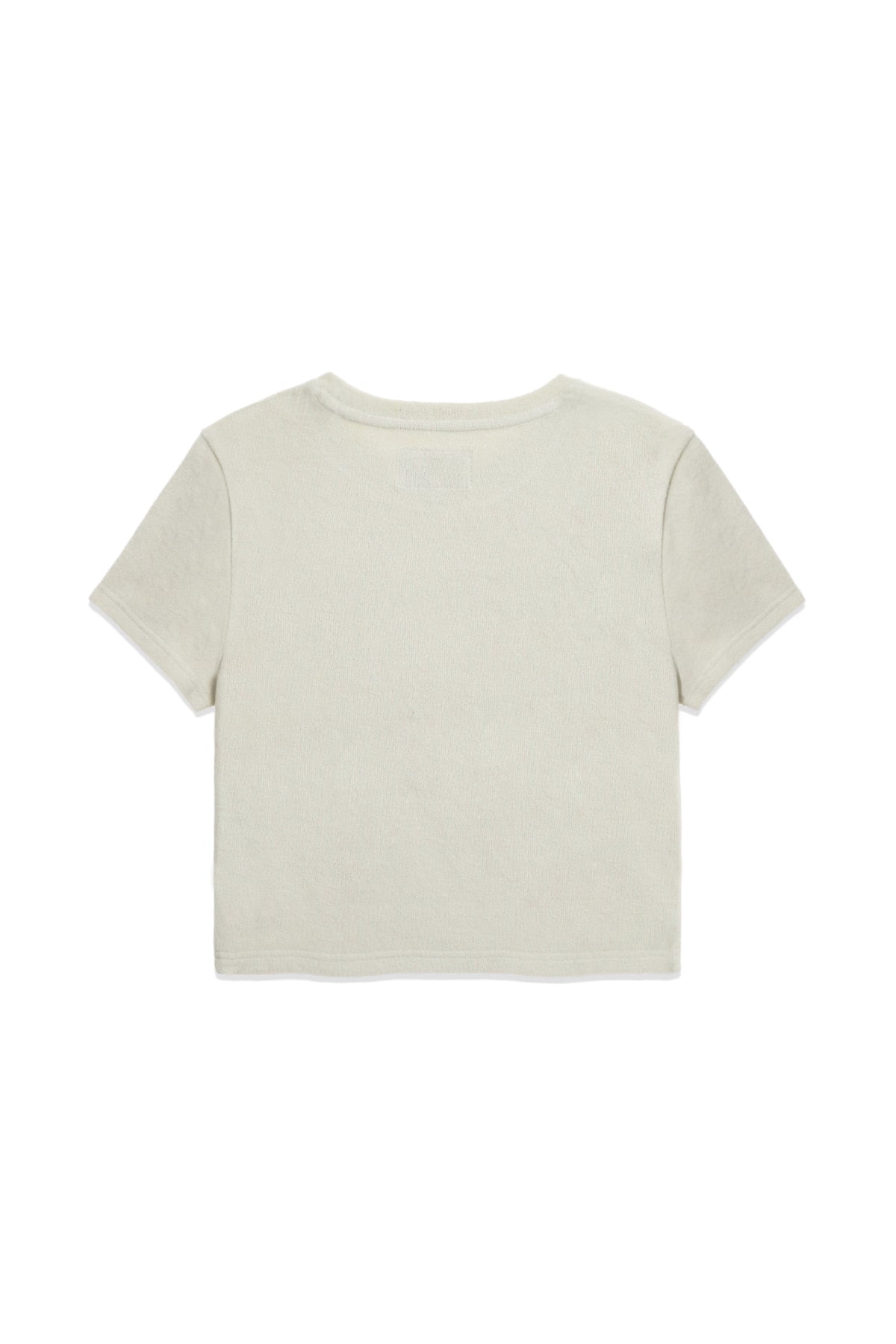 [matinkim] LOGO POINT TERRY CROP TOP IN LIGHT GREEN