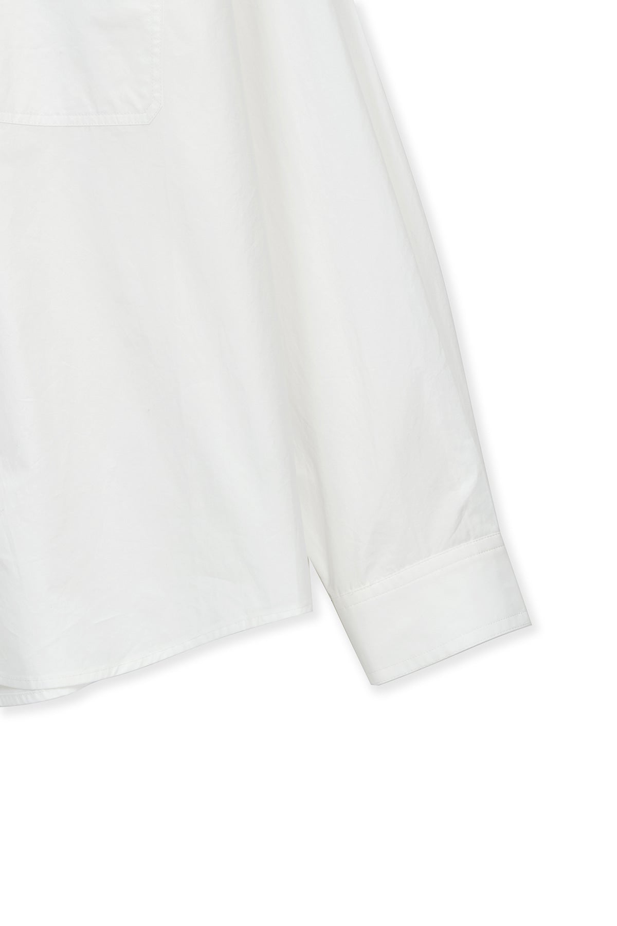 [matinkim] Embroidery Small Logo Shirt IN White