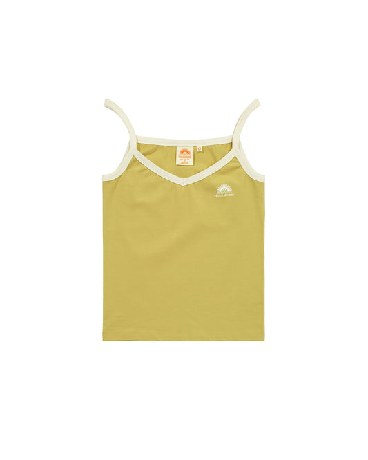 HS Color Line Sleeveless_Light Olive & White