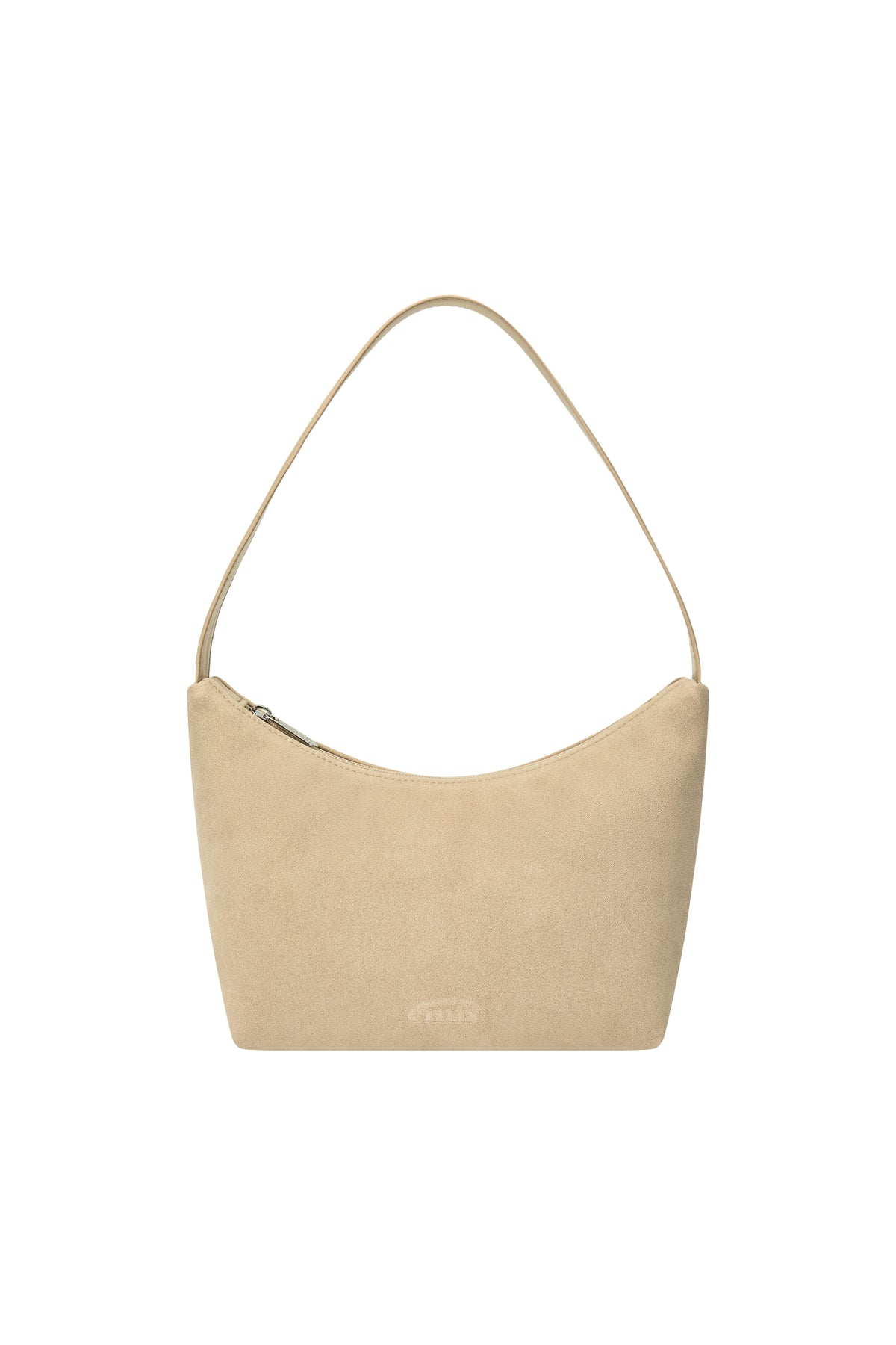Emis Suede Hobo Bag-Beige