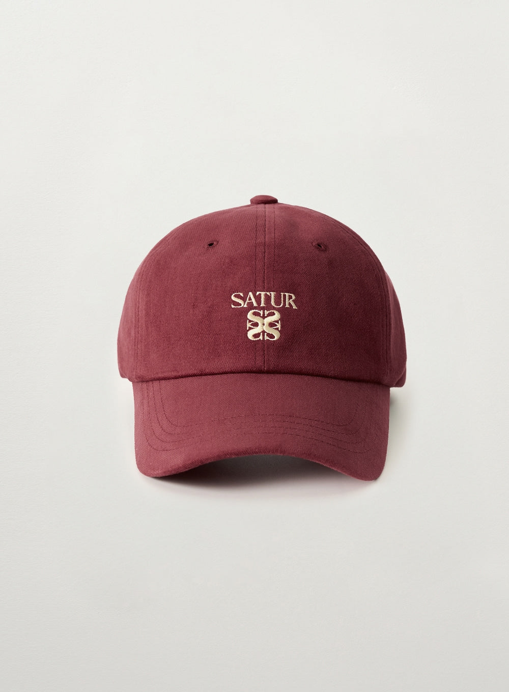 [satur] Loren Apero Small Logo Ball Cap - Burgundy