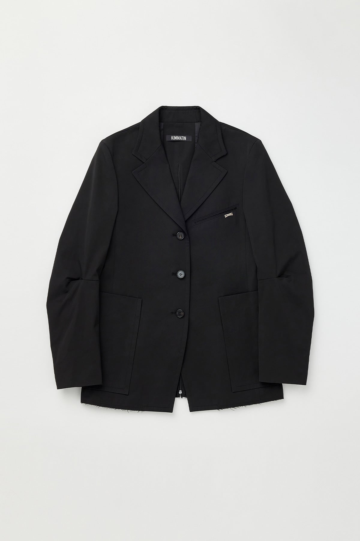 Matinkim Three Button Back Zipper Jacket IN Black