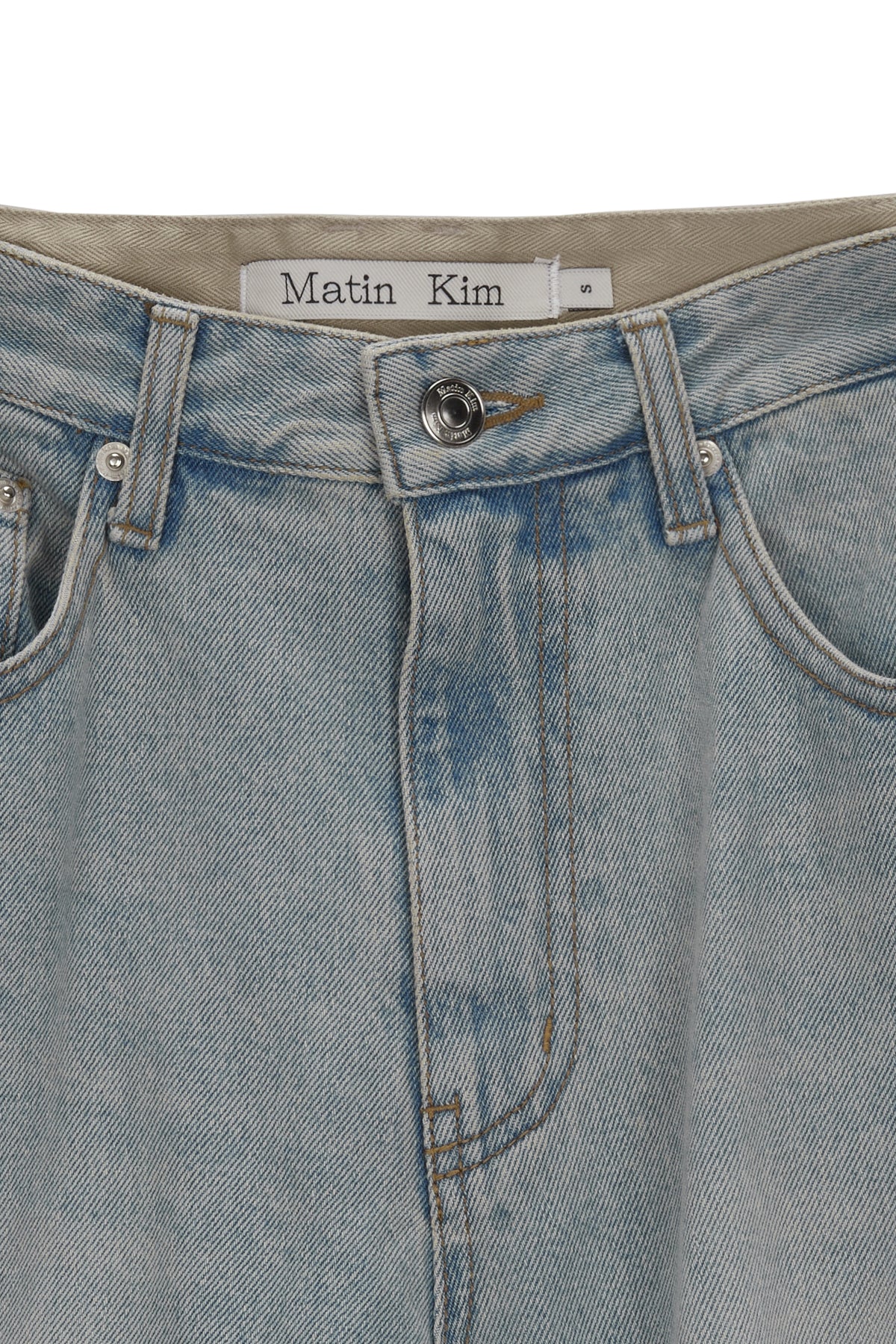 [matinkim] DOUBLE SIDE CARPENTER DENIM PANTS IN BLUE