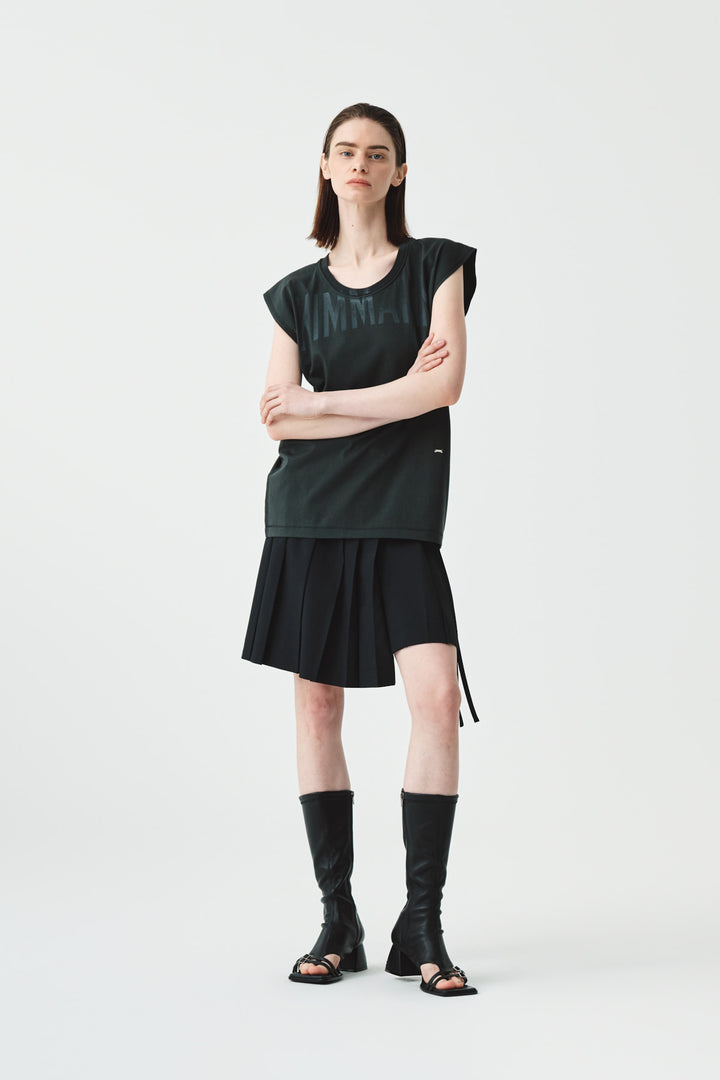 Matinkim Big Logo Sleeveless Top IN Charcoal