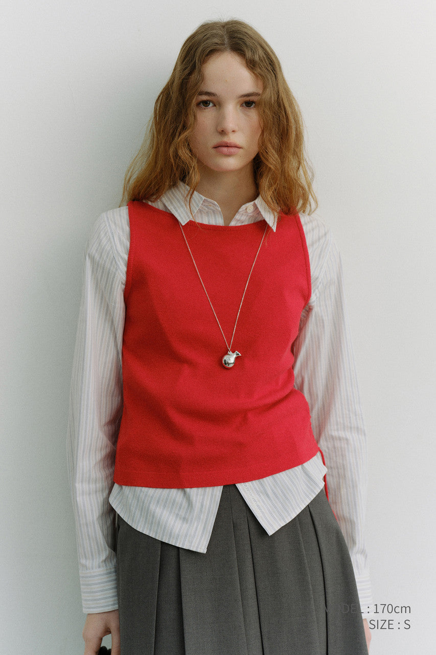 Dunst Layering Knit Top Red