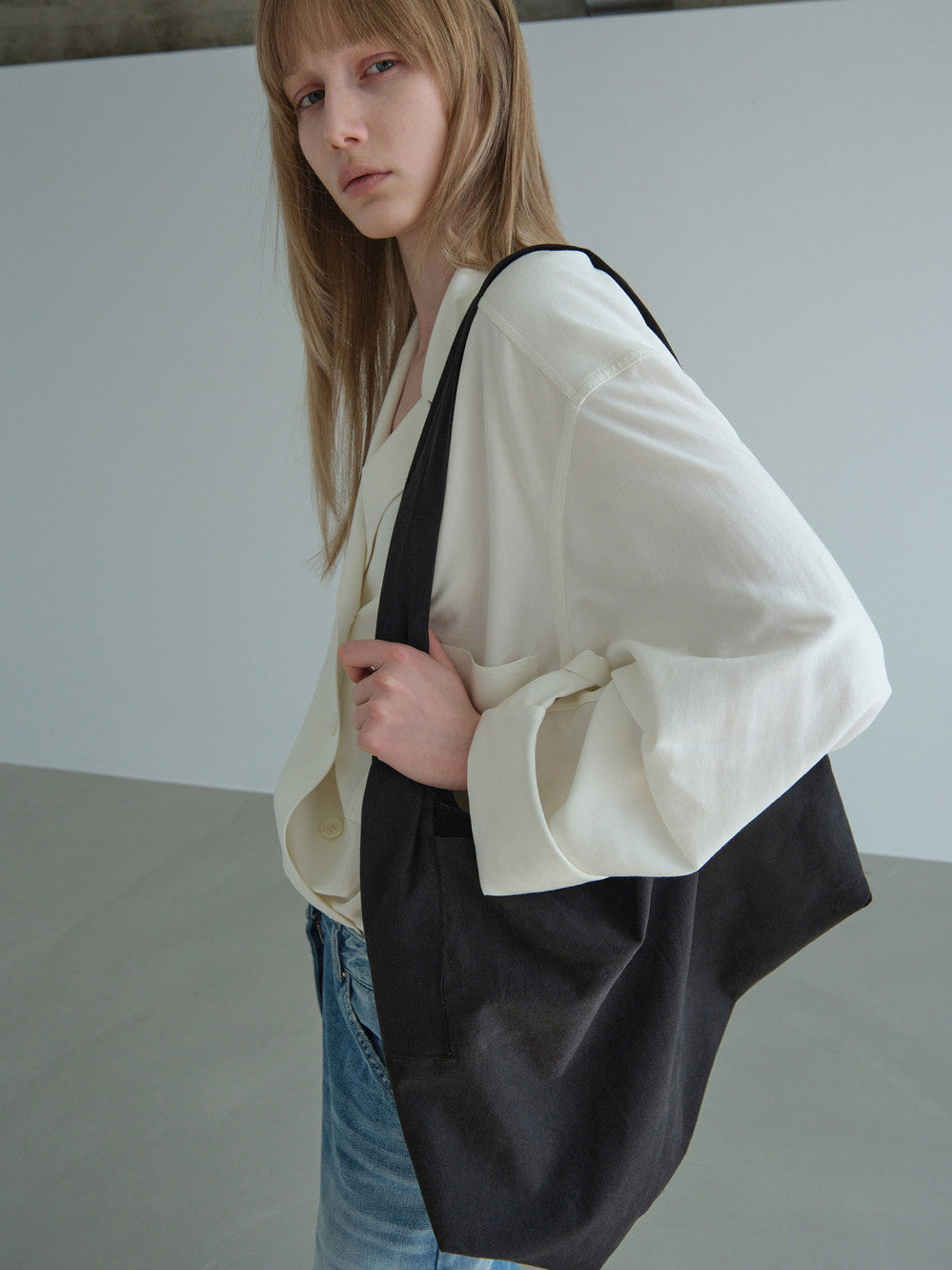 Low Classic Open Collar 2-Way Shirt Ivory