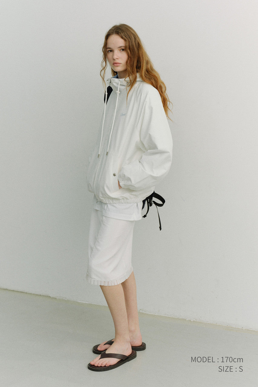 Dunst Unisex Logo Windbreaker White Soft Blue