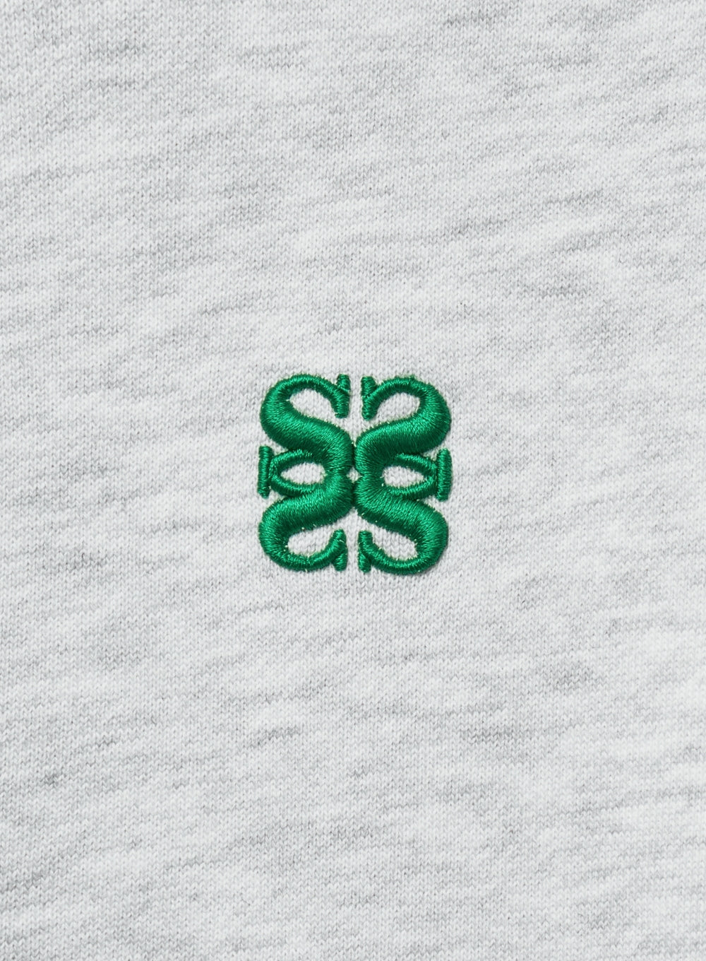 [satur] (W) Classic Small Logo Rivet Hoodie - Melange White