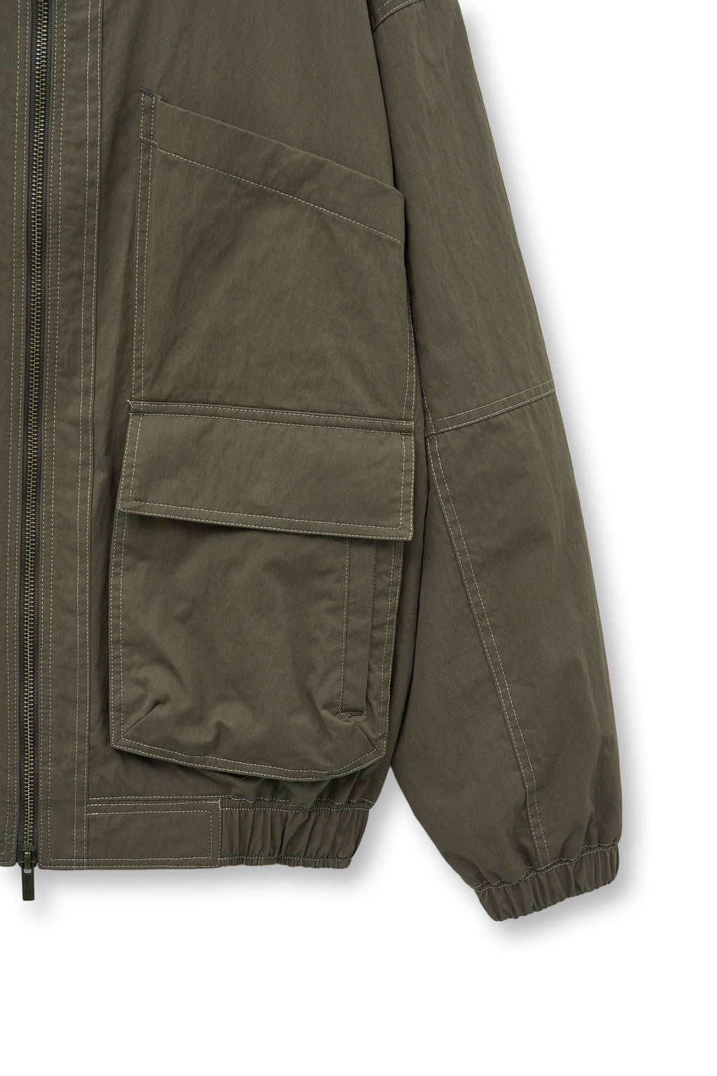 [matinkim] UTILITY BOMBER JUMPER FOR WOMEN IN KHAKI BROWN