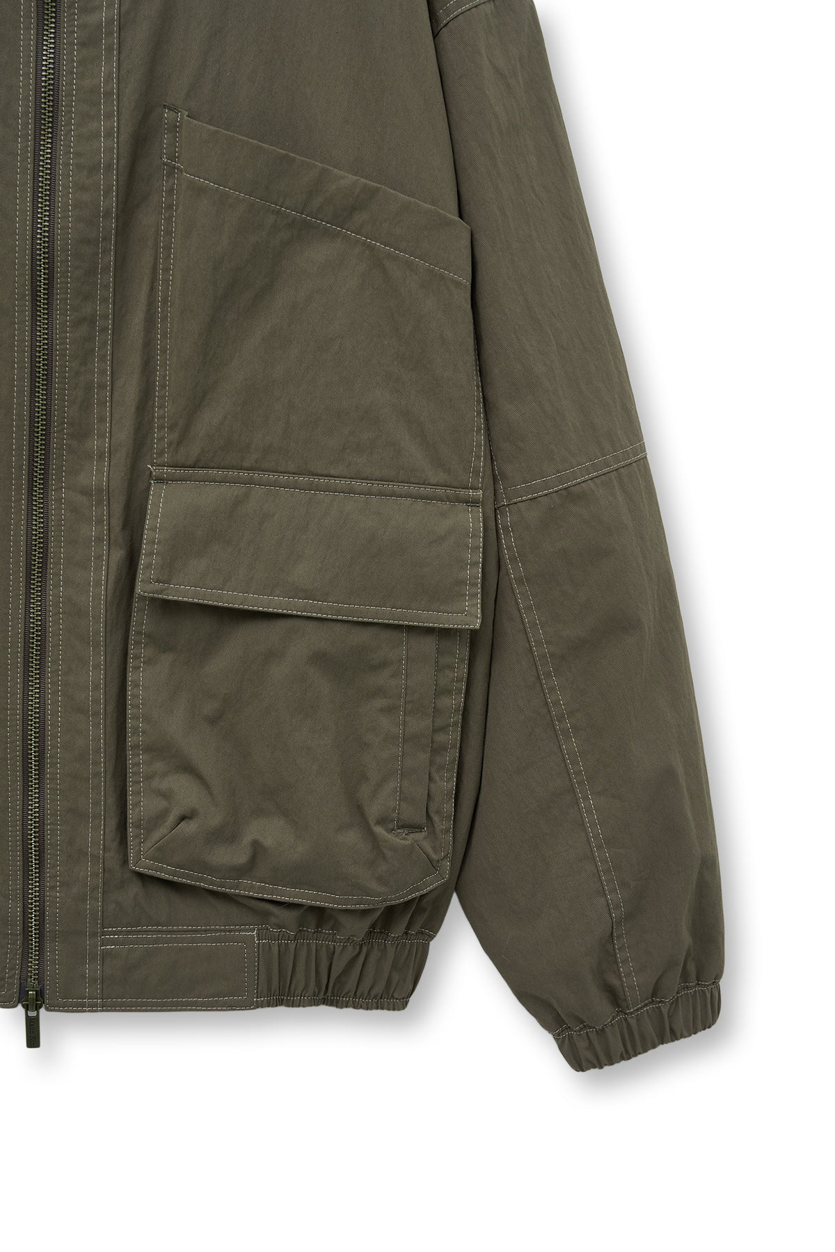 [matinkim] UTILITY BOMBER JUMPER FOR WOMEN IN KHAKI BROWN
