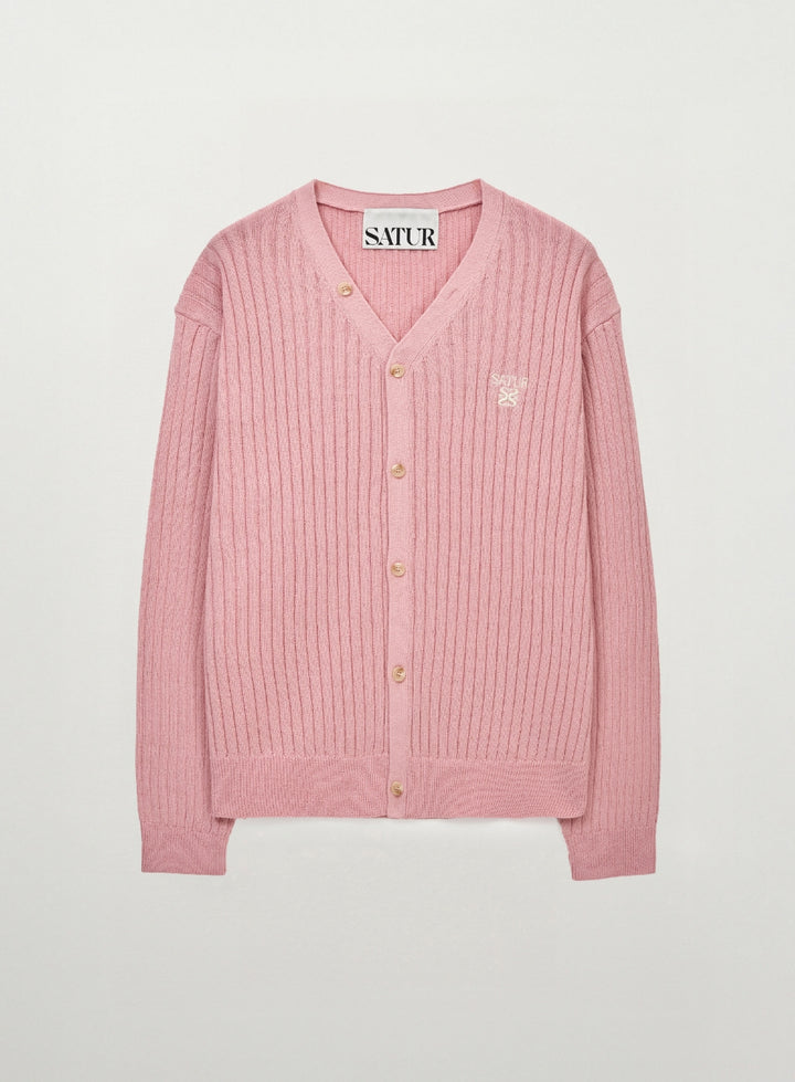 Satur Faro Linen Cardigan - Pink