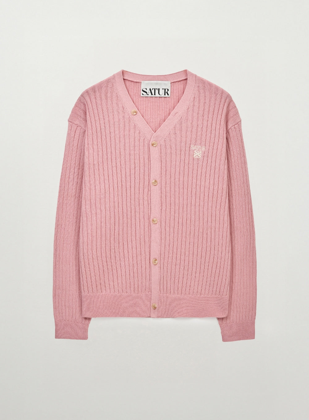 Satur Faro Linen Cardigan - Pink