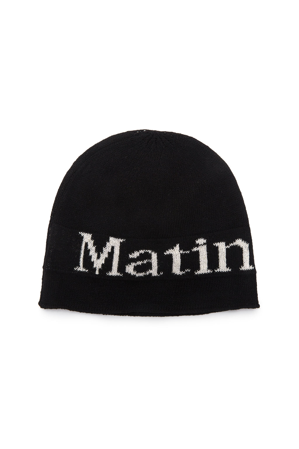 Matinkim Logo Linen Short Beanie IN Black