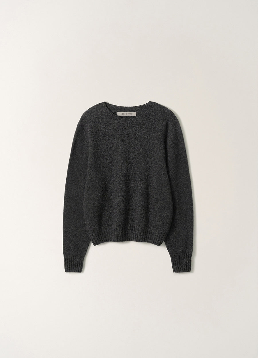 Nothing Written Kiri brushed wool pullover (Charcoal)