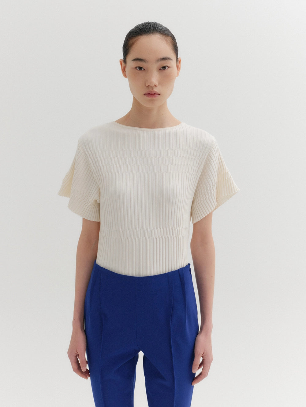 EENK Dual Style Knitwear Top - Ivory