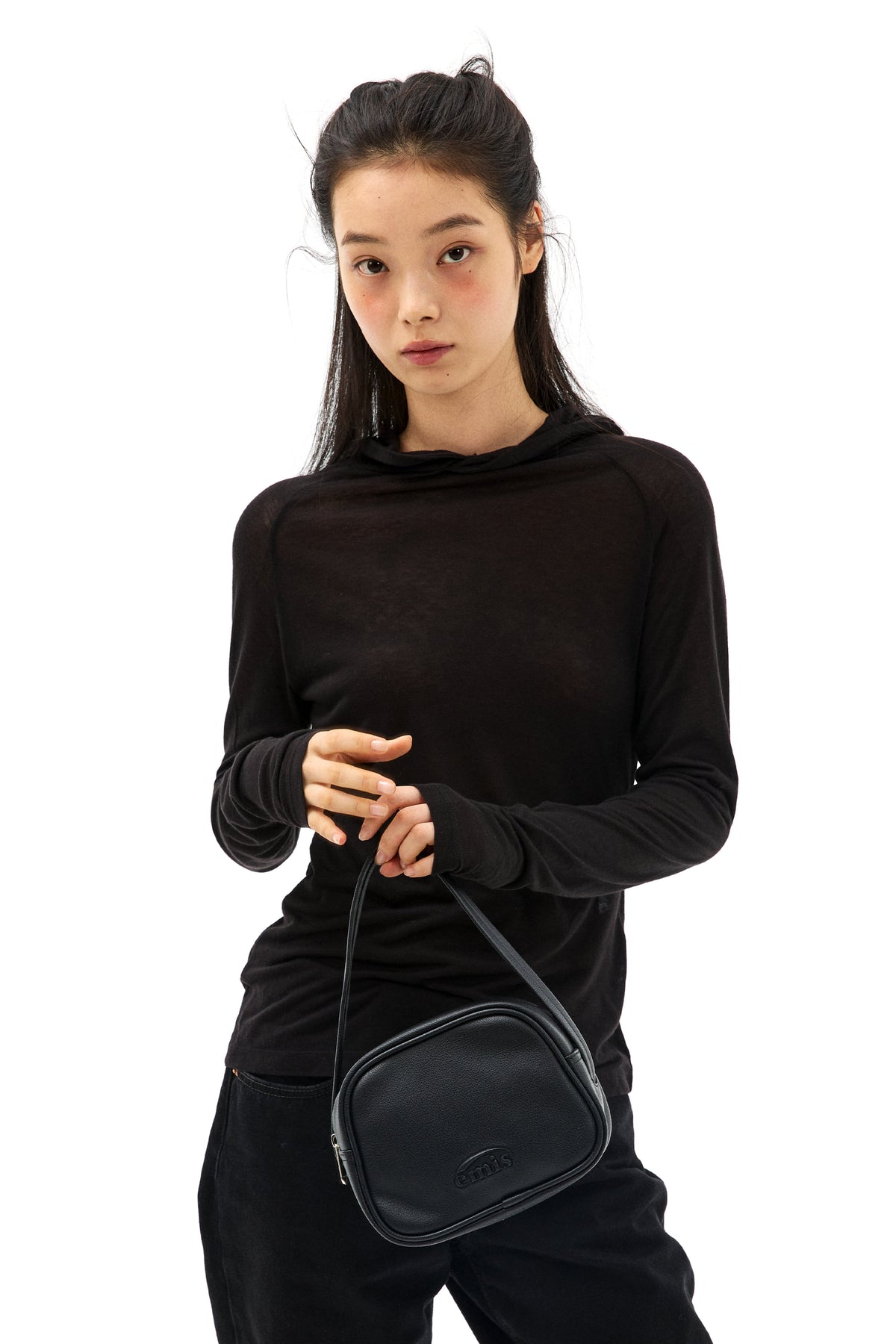 Emis Grain Camera Tote Bag-Black