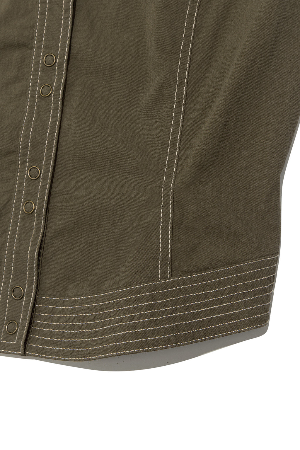 [matinkim] STITCH POINT SLIM SHIRKET IN KHAKI