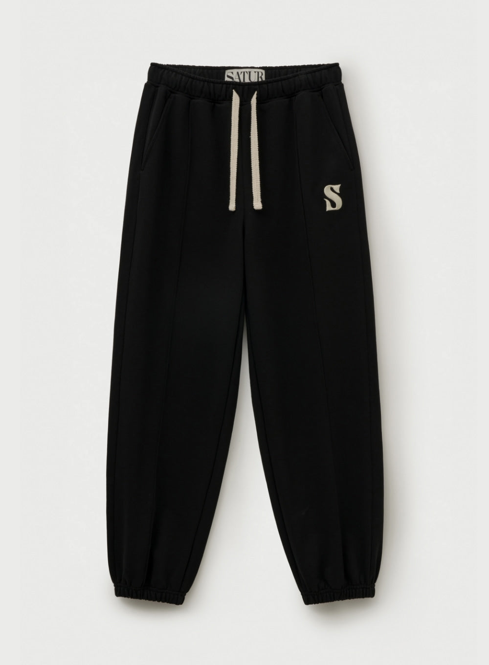 [satur] S Logo Jogger Sweatpants - Black