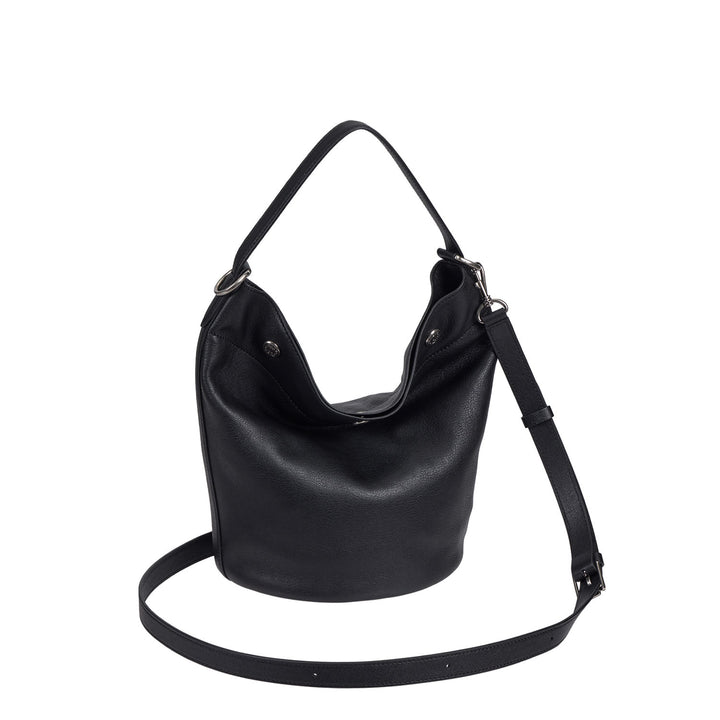 Vunque Perfec Button Up Flow Hobo M Black