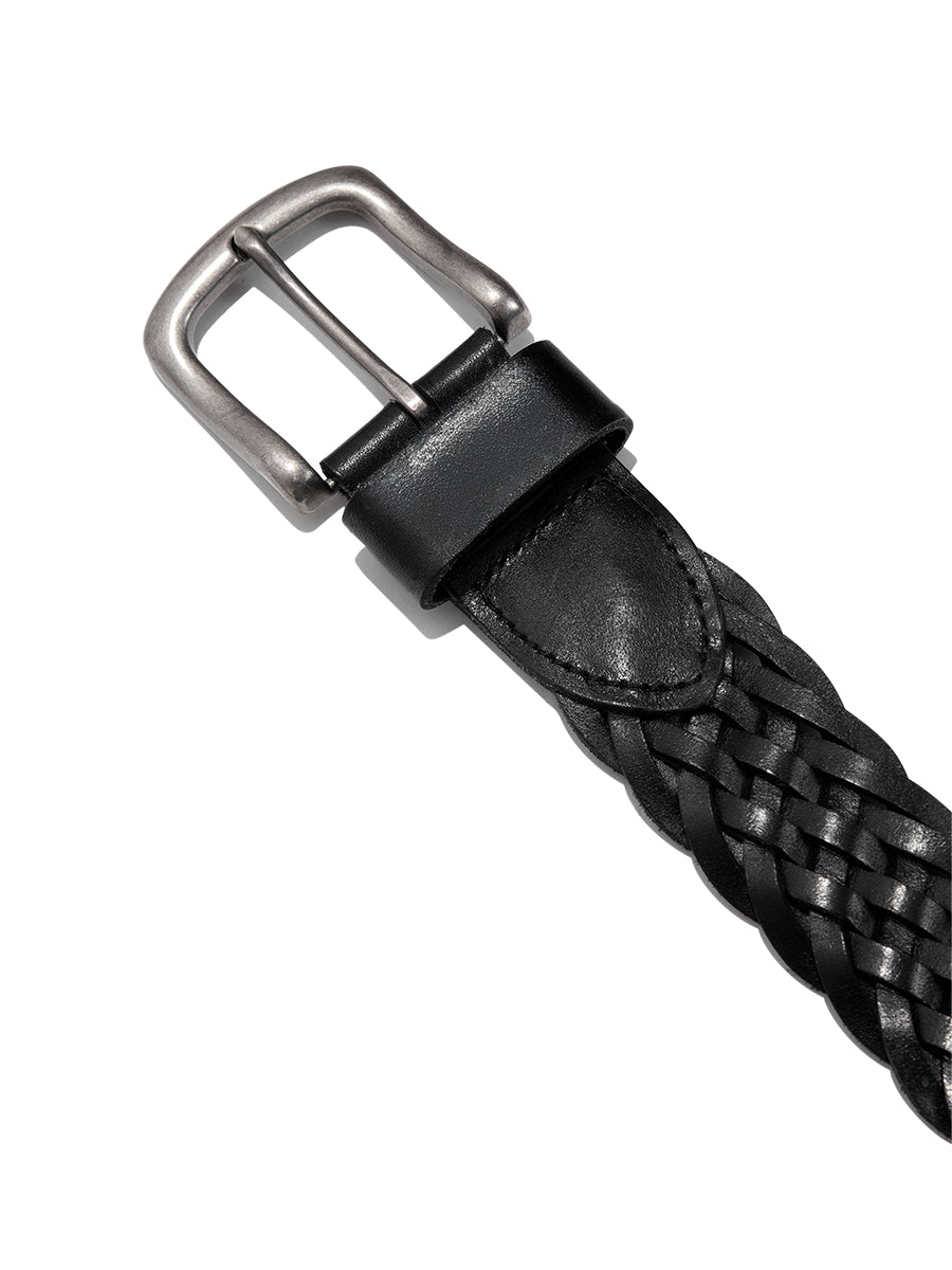 GLOWNY G Classic Braided Belt (Black)