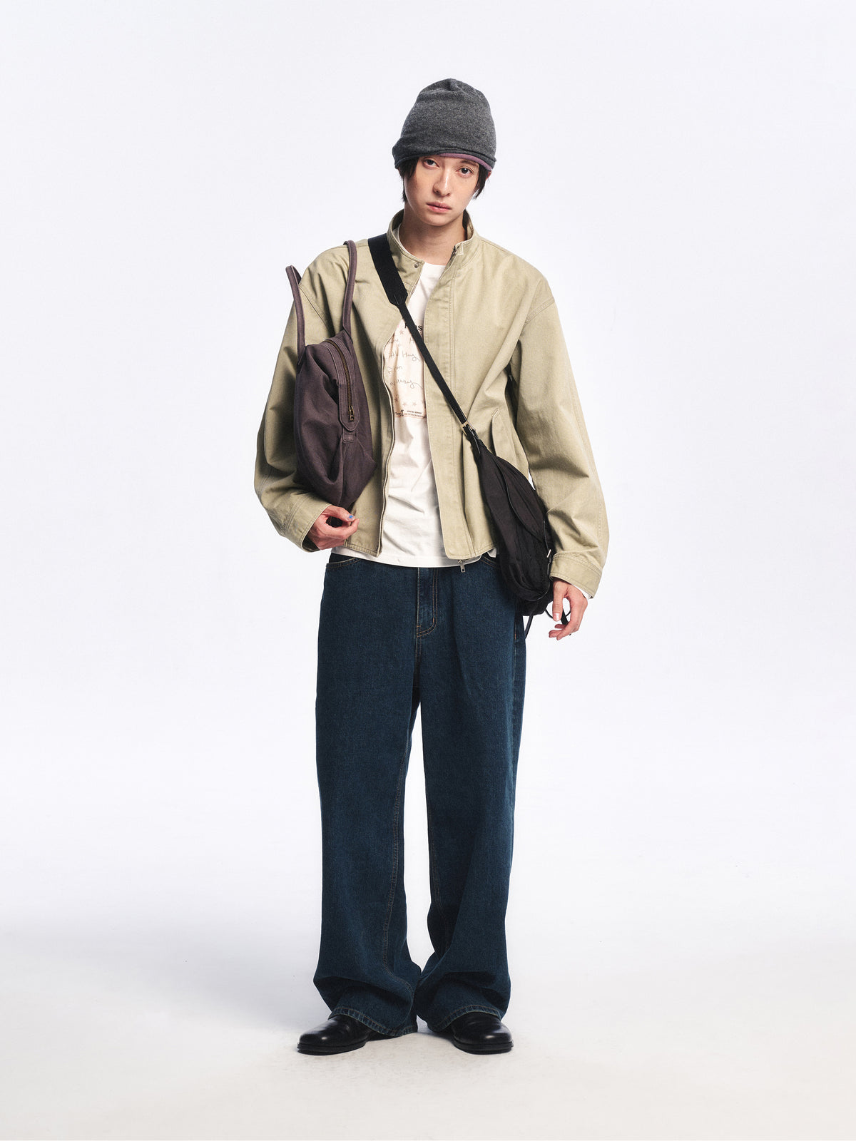 Low Classic Relaxed Loose-Fit Jeans Navy Blue - Low Classic