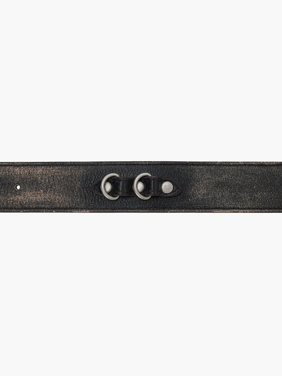 Margesherwood Ring Two Tone Leather Belt coffee