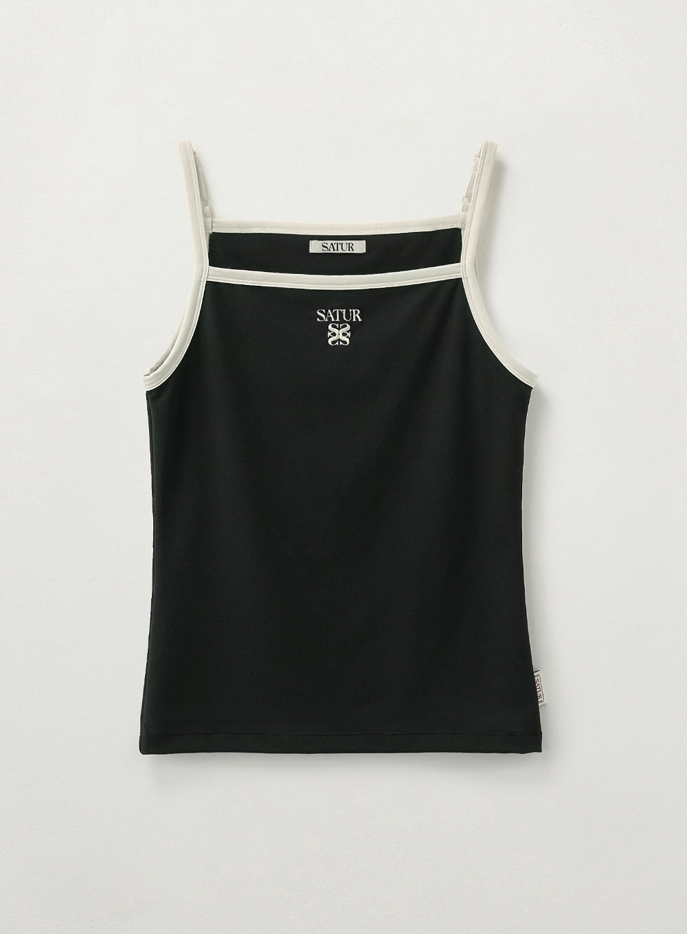 [satur] (W) Apero Logo Solid Sleeveless Top - Black
