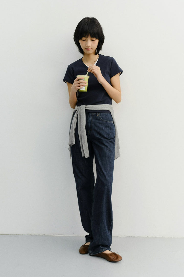 Dunst Relaxed Summer Denim Pants Indigo Blue