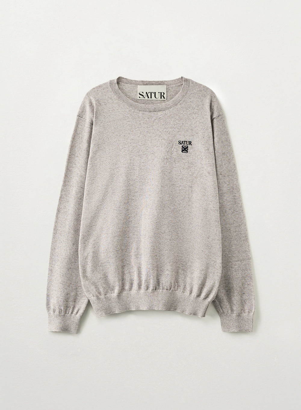 Satur Loren Linen Blend Knit - Heather Gray