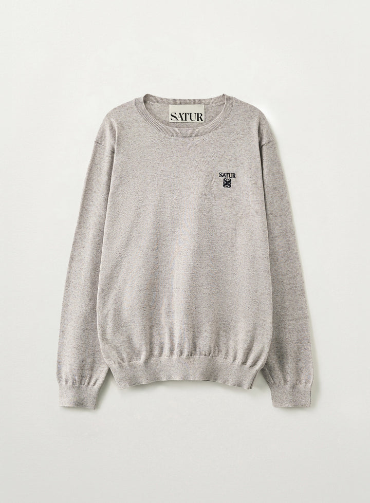 Satur Loren Linen Blend Knit - Heather Gray