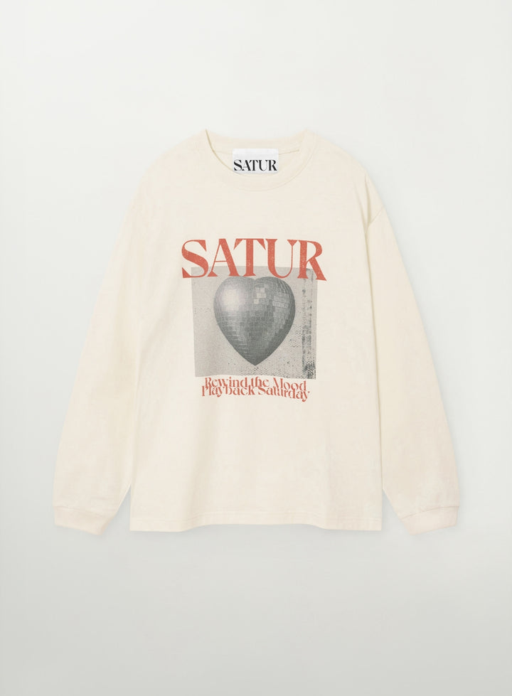 Satur Mirrorball Graphic Long Sleeve - Cream