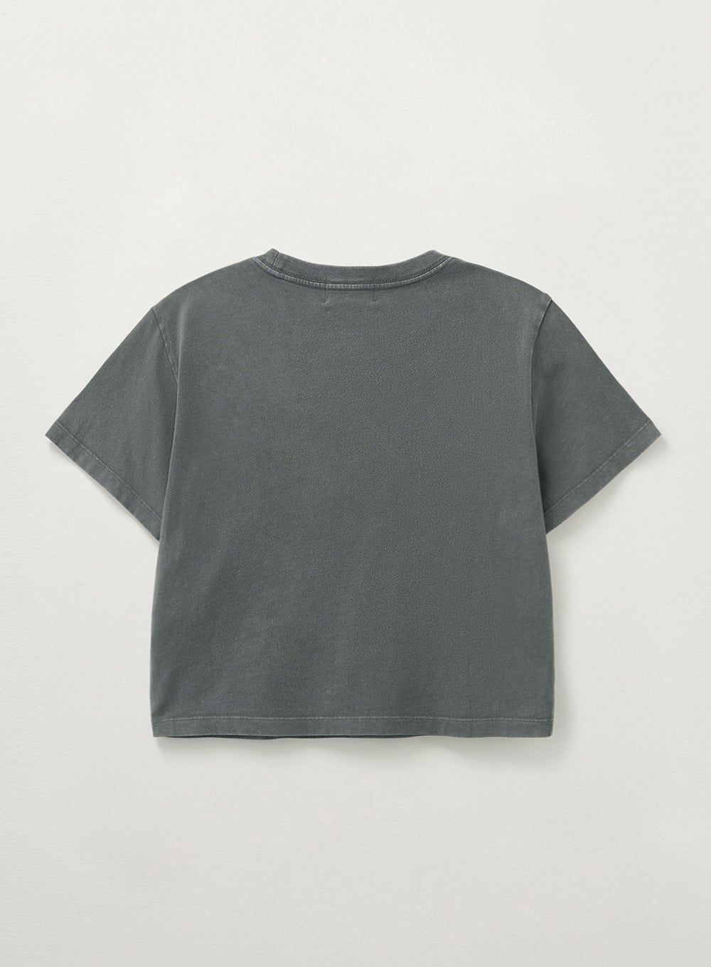 [satur] (W) Arch Logo Pigment Washed T-shirt - Charcoal Pink