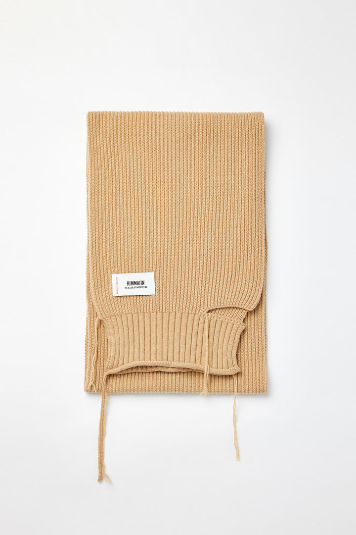 Matinkim Cut Out Wool Knit Muffler IN Beige