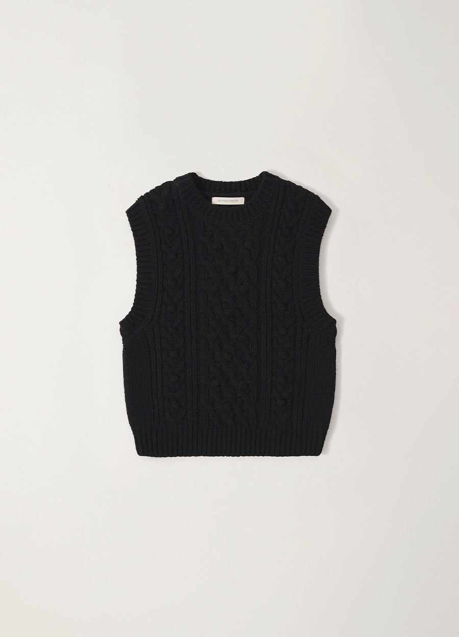 Nothing Written Latti wool vest (Black)