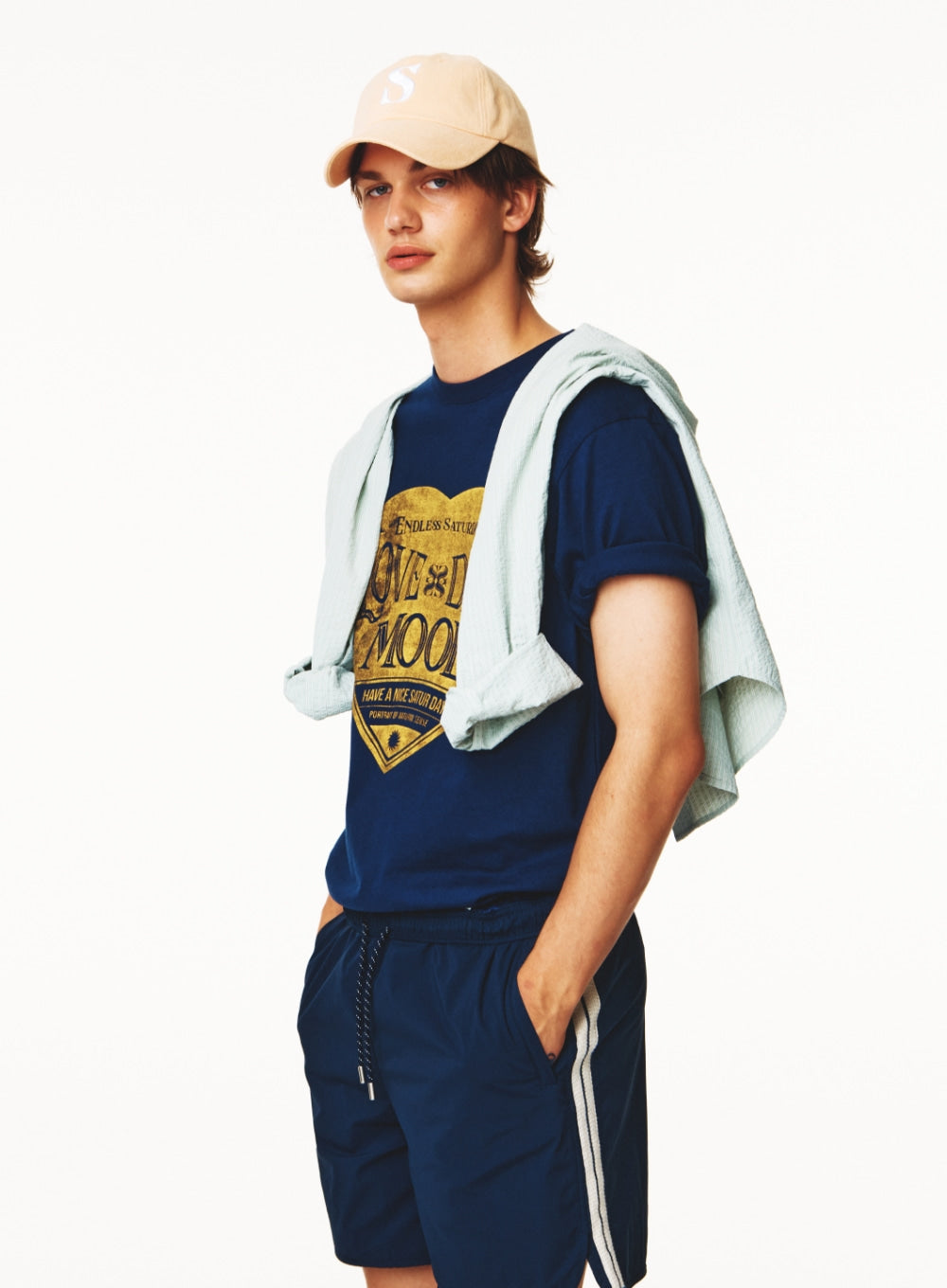 [satur] Vintage Casual Ball Cap - Peach