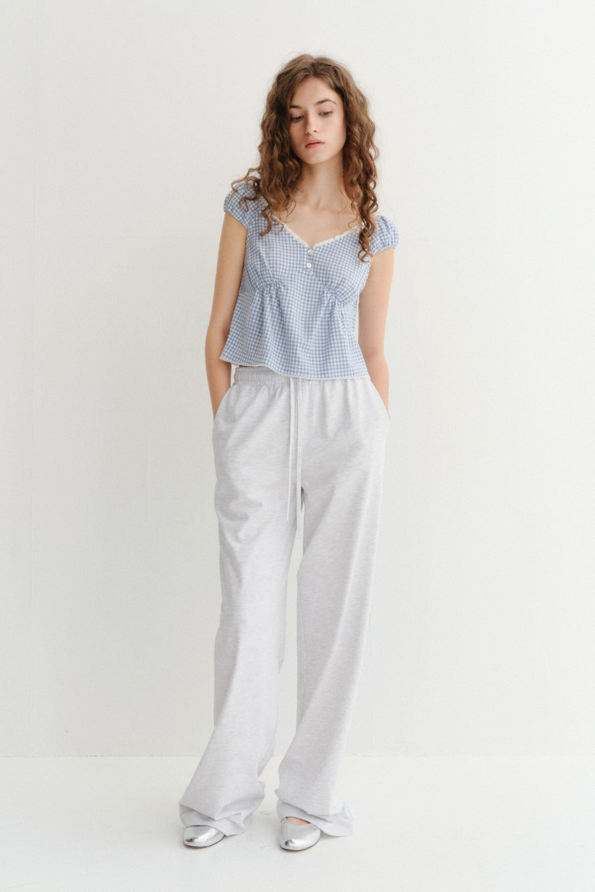 Dunst Summer Wide Jogger Pants Light Melange Grey
