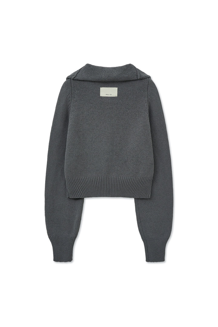 Matinkim Hook Point Two Way Cross Cardigan IN Grey