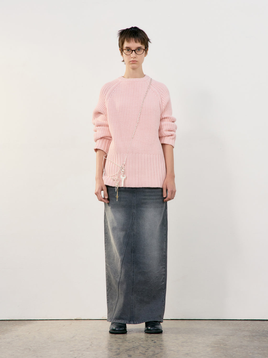 [low_classic] Chunky Rib Knit Sweater
Light Pink