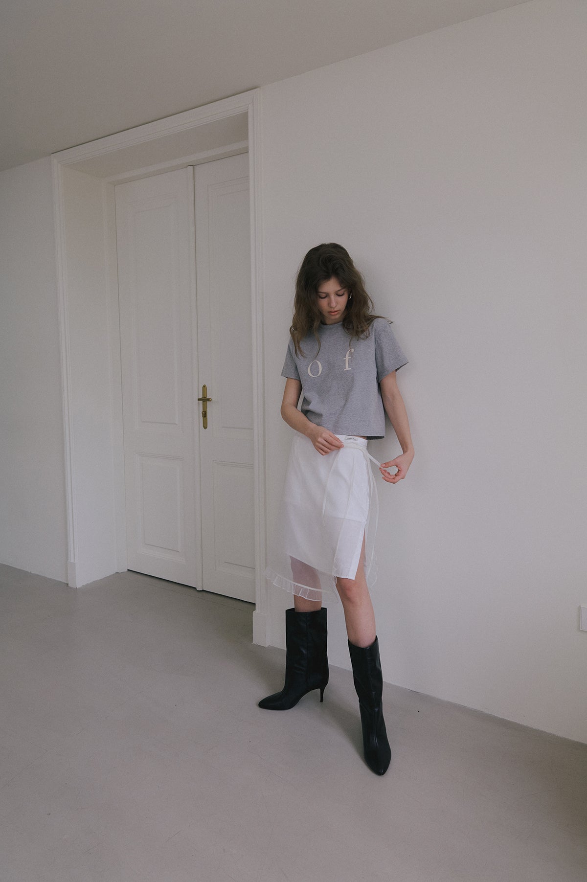 Overdueflair Sheer Layered Wrap Skirt White