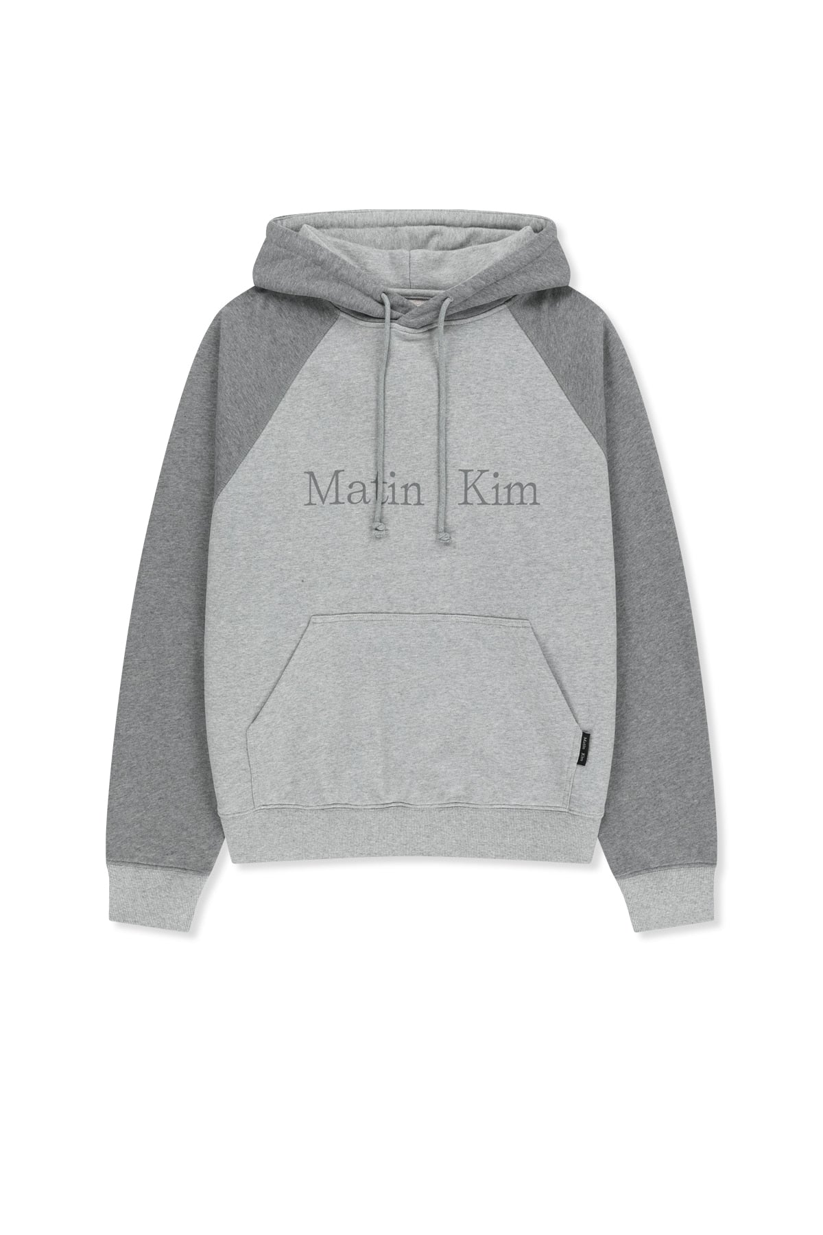 Matinkim Color Block Logo Hoody Top IN Grey