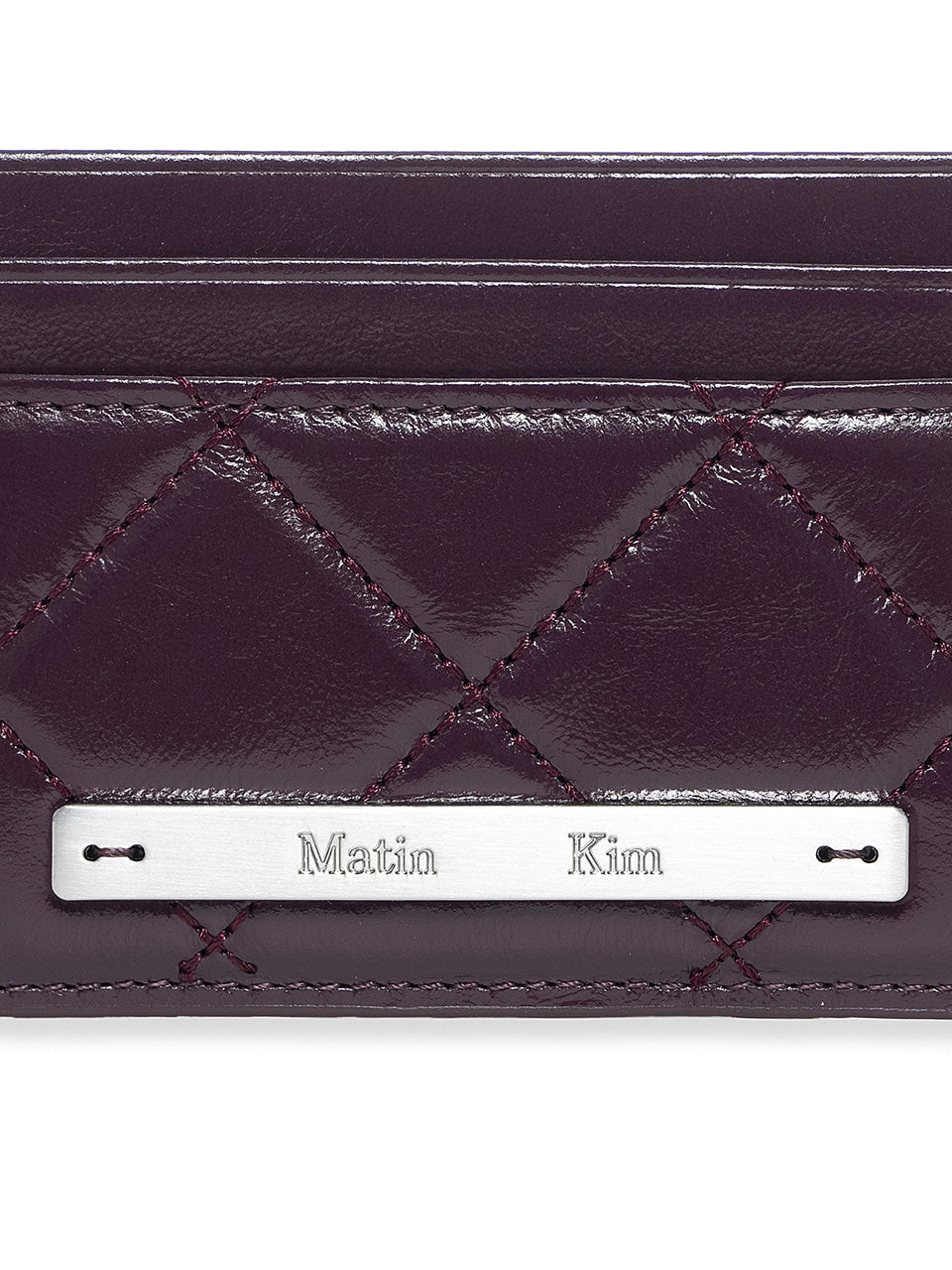 Matinkim Puff Quilt Card Wallet IN Wine