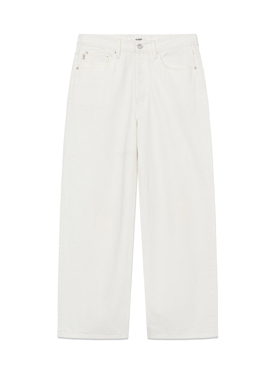 GLOWNY The Bella Baggy Jeans (White)