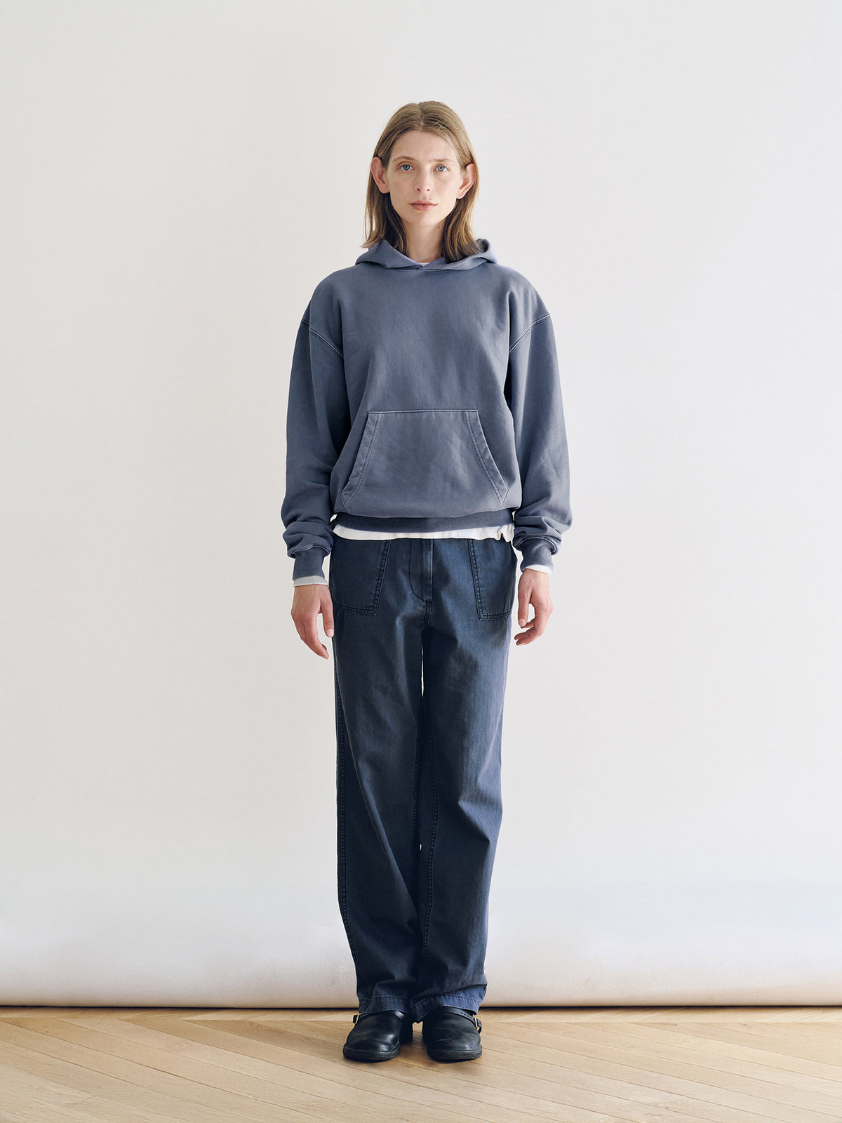Nothing Written Muted Dye Hoodie (Washed Blue)