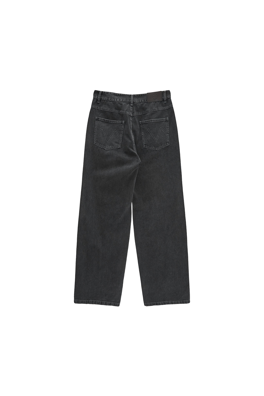 [matinkim] SIDE POINT COLOR DENIM PANTS FOR MEN IN CHARCOAL