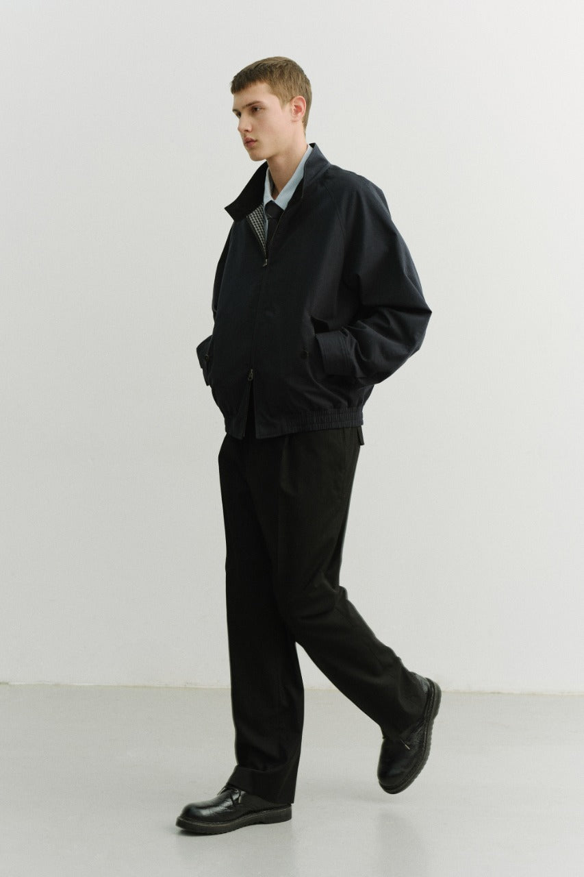 Dunst Unisex Modern Harrington Jacket Navy