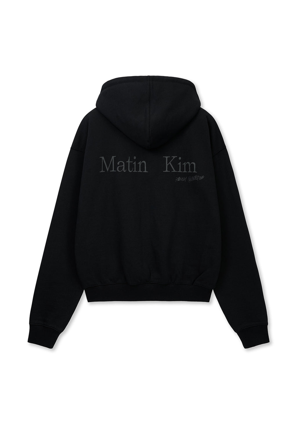 Matinkim Back Logo Essential Hoody Zip UP IN Black