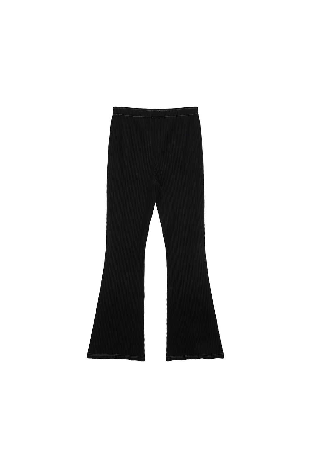 [matinkim] PLEATS STITCH LAYERED PANTS IN BLACK