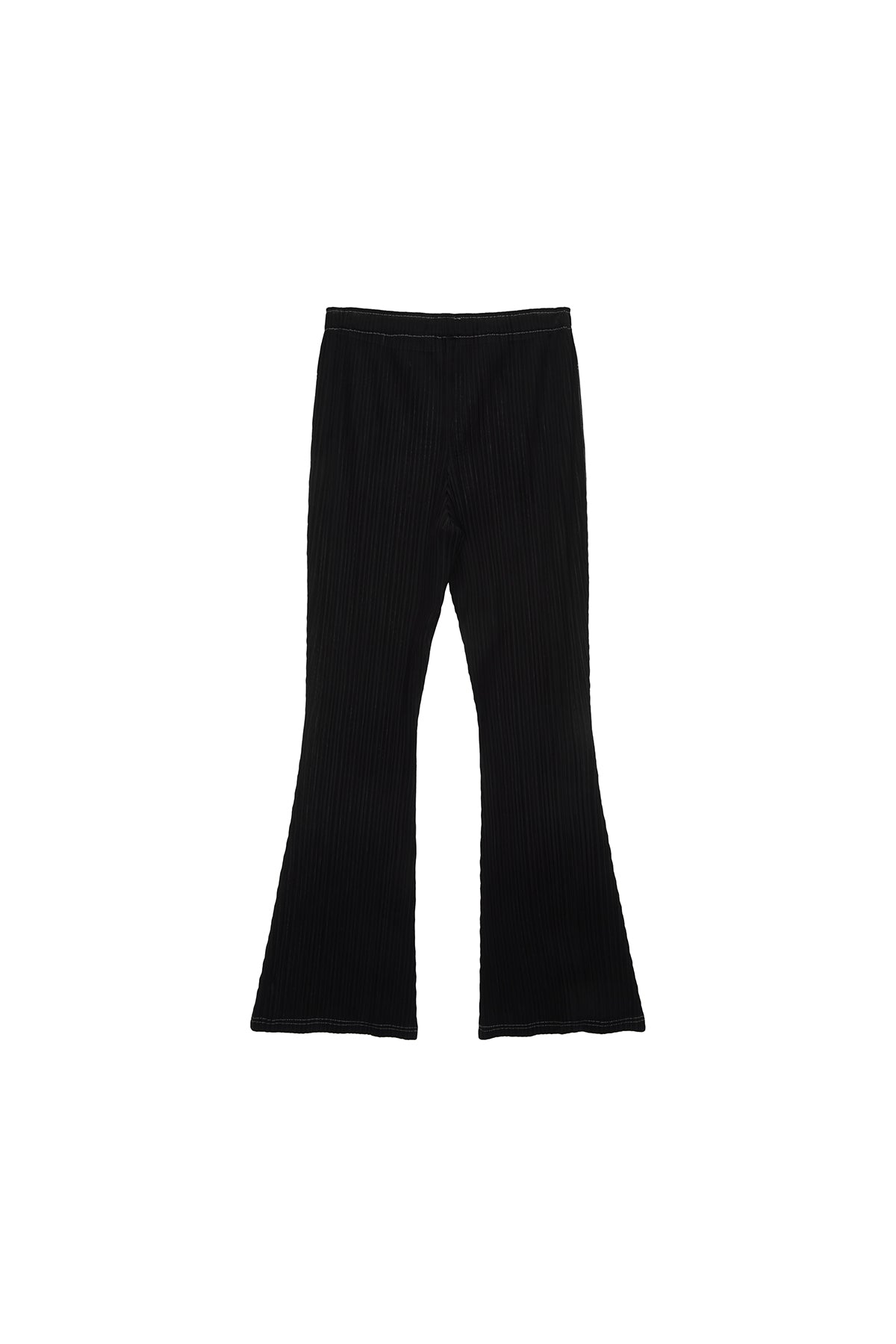 [matinkim] PLEATS STITCH LAYERED PANTS IN BLACK