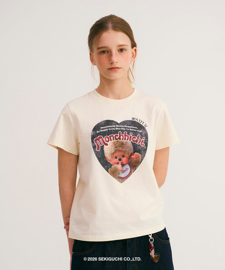 Satur (W) Satur X Monchhichi Saturday Mood T-Shirt - Cream